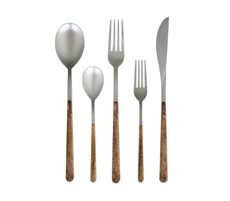 Oriental Design 5-piece Dinner Cutlery Cedar