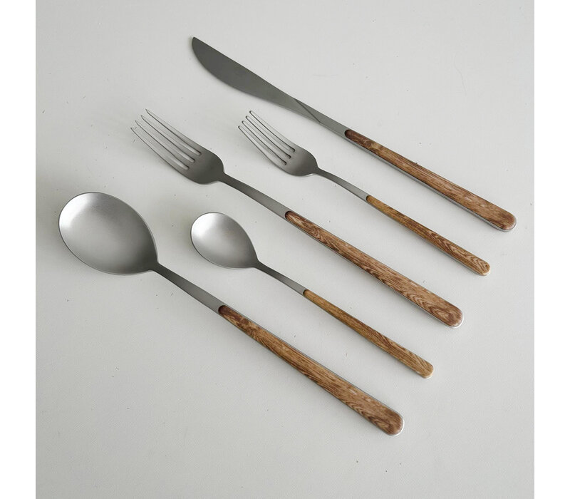 Oriental Design 5-piece Dinner Cutlery Cedar
