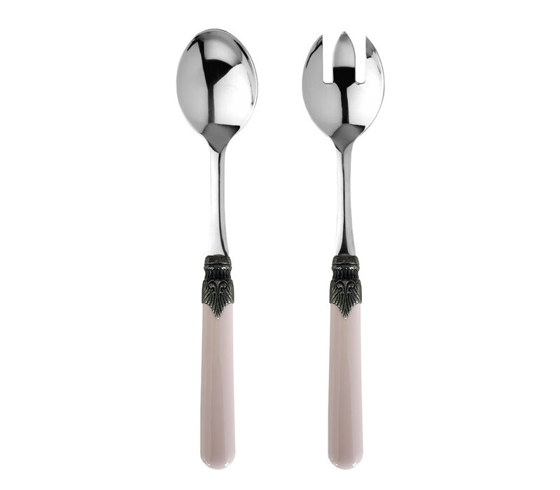 Brasserie Salad Servers Pastel Pink
