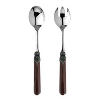 Brasserie Salad Servers Chocolate Brown