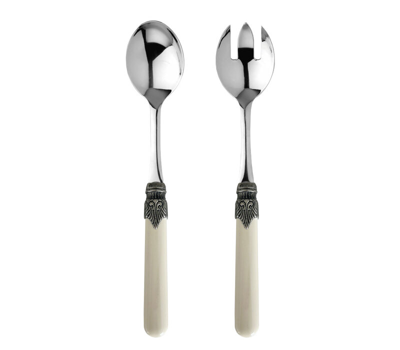 Brasserie Salad Servers Ivory