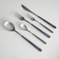 Oriental Design 5-delig Dinerbestek Rozenhout