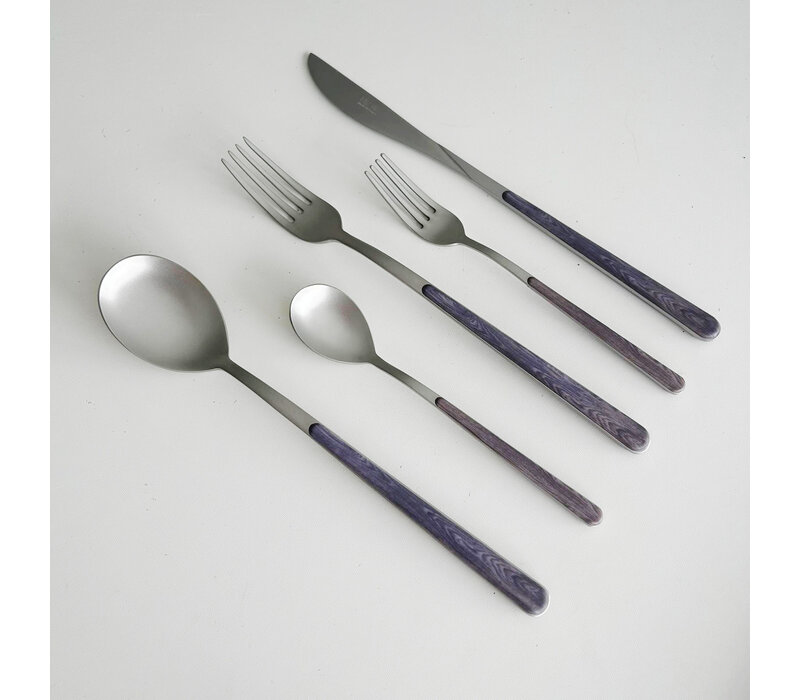 Oriental Design 5-delig Dinerbestek Rozenhout