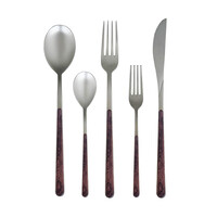 Oriental Design 5-teiliges Tafelbesteck aus Akazie