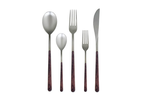Kom Amsterdam Oriental Design 5-piece Dinner Cutlery Acacia