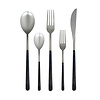 Kom Amsterdam Oriental Design 5-teiliges Tafelbesteck aus Ebenholz