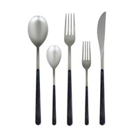 Oriental Design 5-teiliges Tafelbesteck aus Ebenholz