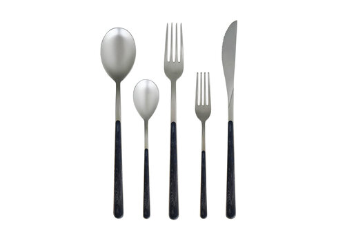 Oriental Design 5-piece Dinner Cutlery Ebony
