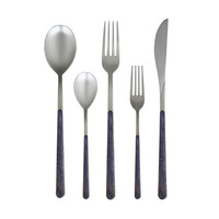 Oriental Design 5-delig Dinerbestek Rozenhout