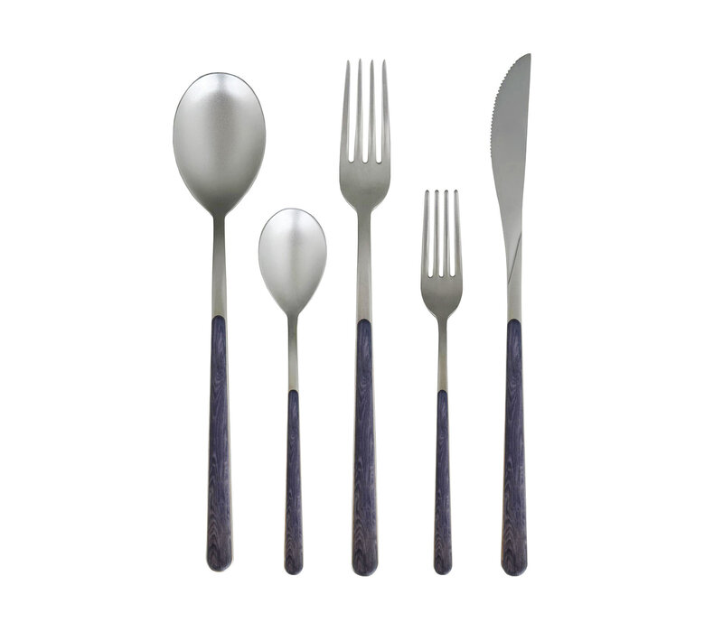 Oriental Design 5-delig Dinerbestek Rozenhout