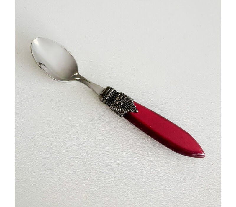 Murano Espresso / Coffee Spoon 'Burgundy Red'