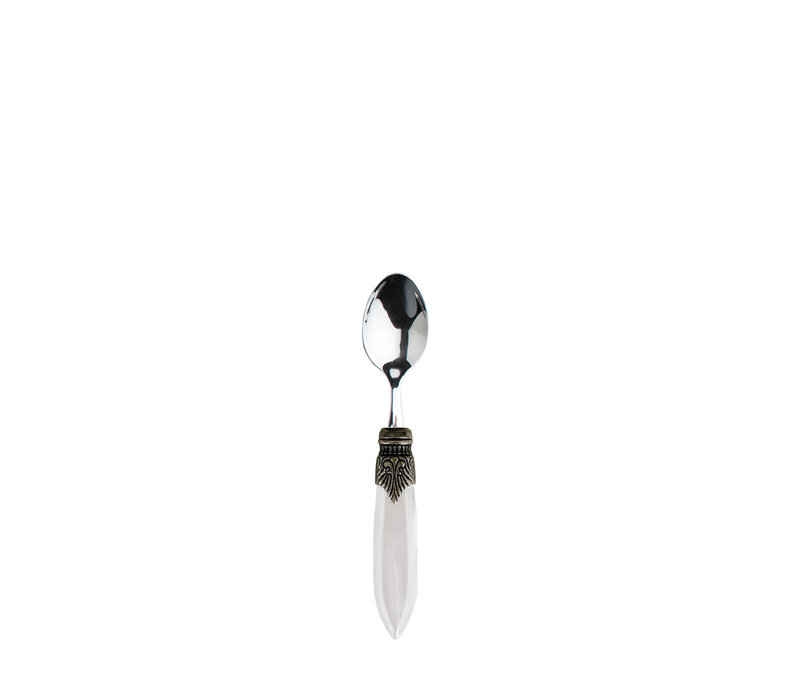 Murano Espresso / Coffee Spoon 'Ice White'