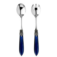 Murano Salatbesteck 2-teilig 'Blau'