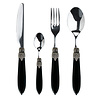 Murano Murano Tafelbesteck für 1 Person (4-teilig) – Schwarz | Italienisches Design Murano Murano Tafelbesteck für 1 Person (4-teilig) – Schwarz | Italienisches Design