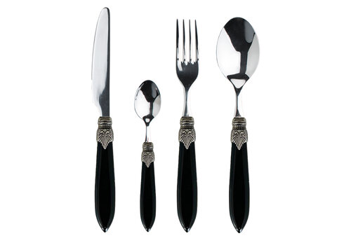Murano Murano Tafelbesteck – Für 1 Person – Schwarz