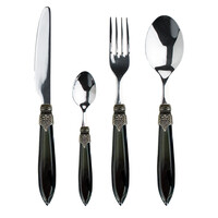 Murano Couverts de table (24 pièces) – Pour 6 personnes – Anthracite dans un coffret en bois | Design italien