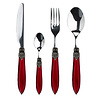 Murano Murano Tafelbesteck für 1 Person (4-teilig) – Bordeaux | Italienisches Design