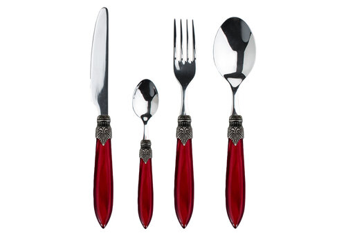 Murano Murano Dinner Cutlery Set – For 1 Person – Burgundy