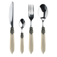 Murano Dinner Cutlery for 1 Person (4 Pieces) – Cream | Italian Design