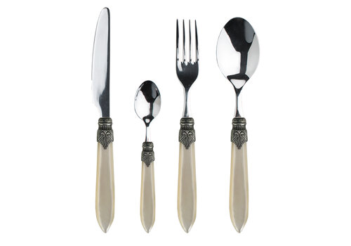 Murano Murano Dinner Cutlery Set – For 1 Person – Cream