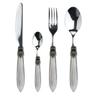 Murano Dinner Cutlery (24-piece) – For 6 People – Gray in Wooden Box | Italian Design