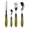 Murano Murano Tafelbesteck für 1 Person (4-teilig) – Olive | Italienisches Design