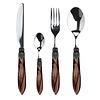 Murano Murano Dinner Cutlery for 1 Person (4 Pieces) – Brown | Italian Design