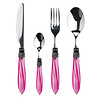 Murano Murano Tafelbesteck für 1 Person (4-teilig) – Rosa | Italienisches Design Murano Murano Tafelbesteck für 1 Person (4-teilig) – Rosa | Italienisches Design