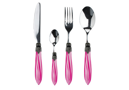 Murano Murano Dinner Cutlery Set – For 1 Person – Pink