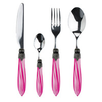 Murano Couverts de table (24 pièces) – Pour 6 personnes – Rose dans un coffret en bois | Design italien