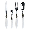Murano Murano Tafelbesteck für 1 Person (4-teilig) – Weiß | Italienisches Design
