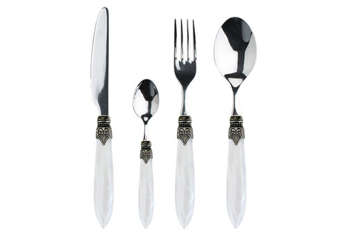Murano Murano Dinner Cutlery Set – For 1 Person – White