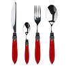 Murano Murano Dinner Cutlery for 1 Person (4 Pieces) – Red | Italian Design