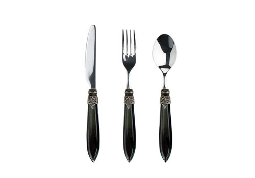 Murano Murano Dessert Cutlery – For 1 Person - Anthracite