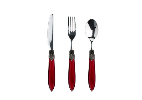 Murano Murano Dessert Cutlery – For 1 Person - Burgundy