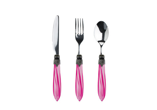 Murano Murano Dessertbesteck - Für 1 Person - Rosa