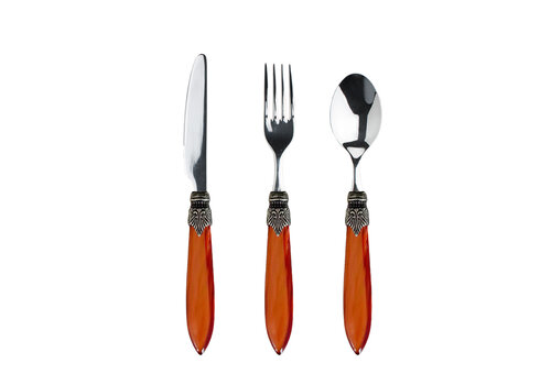 Murano Murano Dessert Cutlery – For 1 Person - Orange