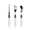 Murano Murano Small Cutlery Set – White (3-piece) | For Dessert, Breakfast or Starters – Elegant Italian Design
