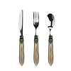 Murano Murano Small Cutlery Set – Champagne (3-piece) | For Dessert, Breakfast or Starters – Elegant Italian Design