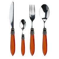 Murano Dinner Cutlery (24-piece) – For 6 People – 'Fire Mix' in Wooden Box | Italian Design