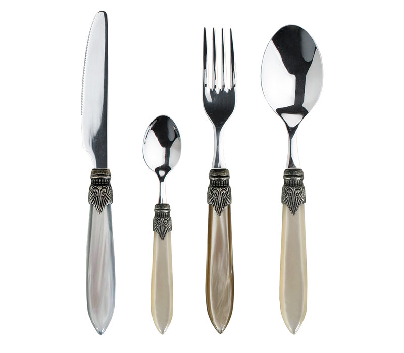 Murano Couverts de table (24 pièces) – Pour 6 personnes – 'Château Mix' dans un coffret en bois | Design italien