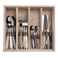 Murano Dinner Cutlery (24-piece) – For 6 People – 'Château Mix' in Wooden Box | Italian Design