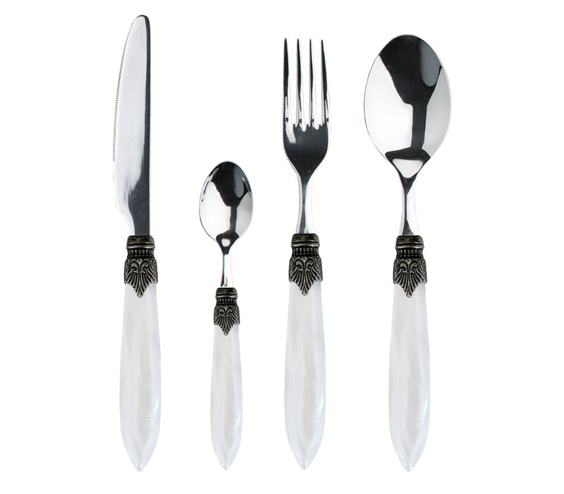 Murano Dinerbestek (24-delig) – Voor 6 Personen – 'Aarde Mix' in Houten Kist | Italiaans Design - Copy