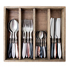 Murano Murano Dinner Cutlery (24-piece) – For 6 People – 'Classic Mix' in Wooden Box | Italian Design