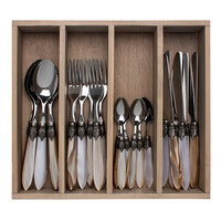 Murano Dinner Cutlery (24-piece) – For 6 People – 'Marrakesh Mix' in Wooden Box | Italian Design