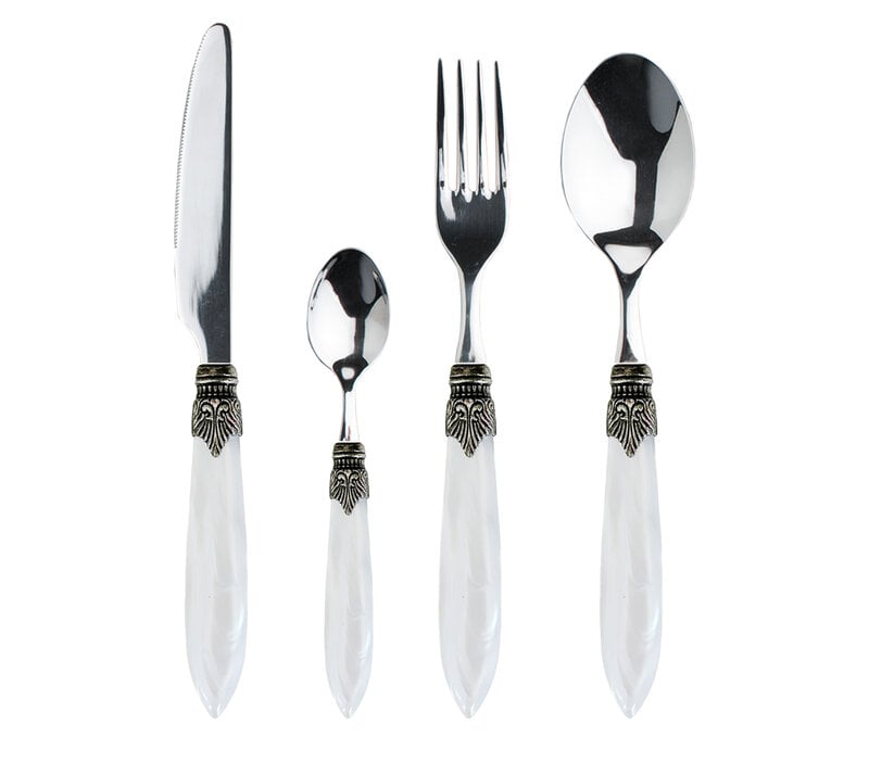 Murano Tafelbesteck (24-teilig) – Für 6 Personen – 'Marrakesh Mix' in Holzbox | Italienisches Design