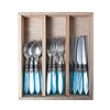 Murano Murano Small Cutlery Set (18-piece) – For 6 People – Turquoise in Wooden Box | For Dessert, Breakfast or Starters – Elegant Italian Design