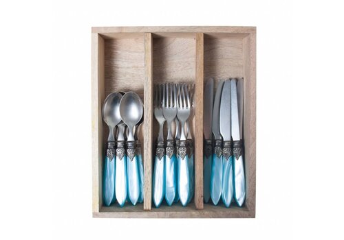 Murano Murano Dessertbesteck – Für 6 Personen  – Türkis