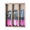 Murano Murano Besteckset (18-teilig) – Für 6 Personen – Rosa in Holzbox | Ideal für Dessert, Frühstück oder Vorspeisen – Elegantes Italienisches Design