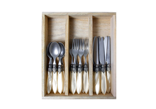 Murano Murano Dessert Cutlery – For 6 People – Cream